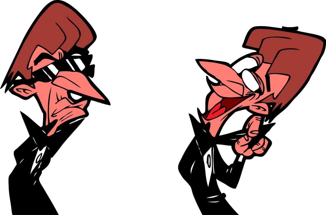 Retro Guy Acts Weird - Cartoon (1098x727)