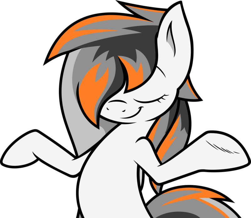Nova Shrug Vector By Thefrostspark - Cartoon (800x693)