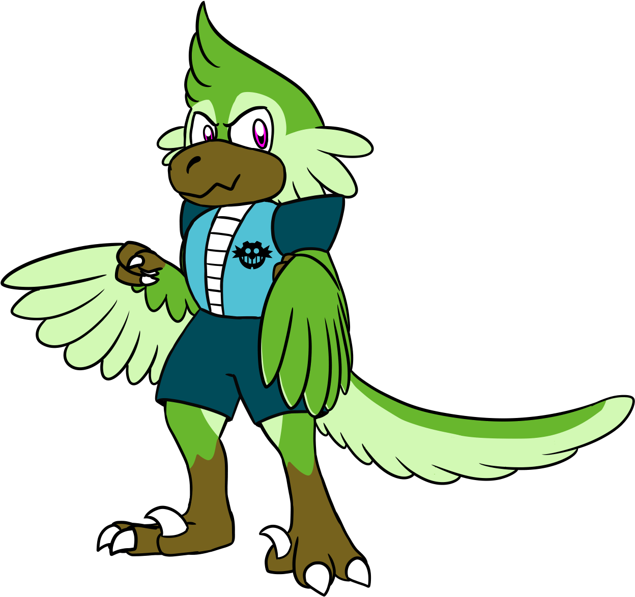 Razor The Raptor - Cartoon (1400x1200)