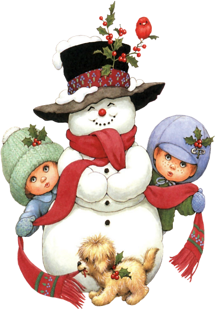 Decoupage - Snowman (466x635)