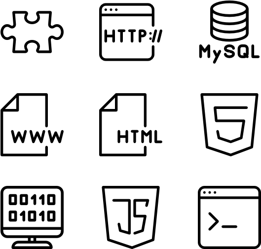 Coding - Coding Language Icons (600x564)
