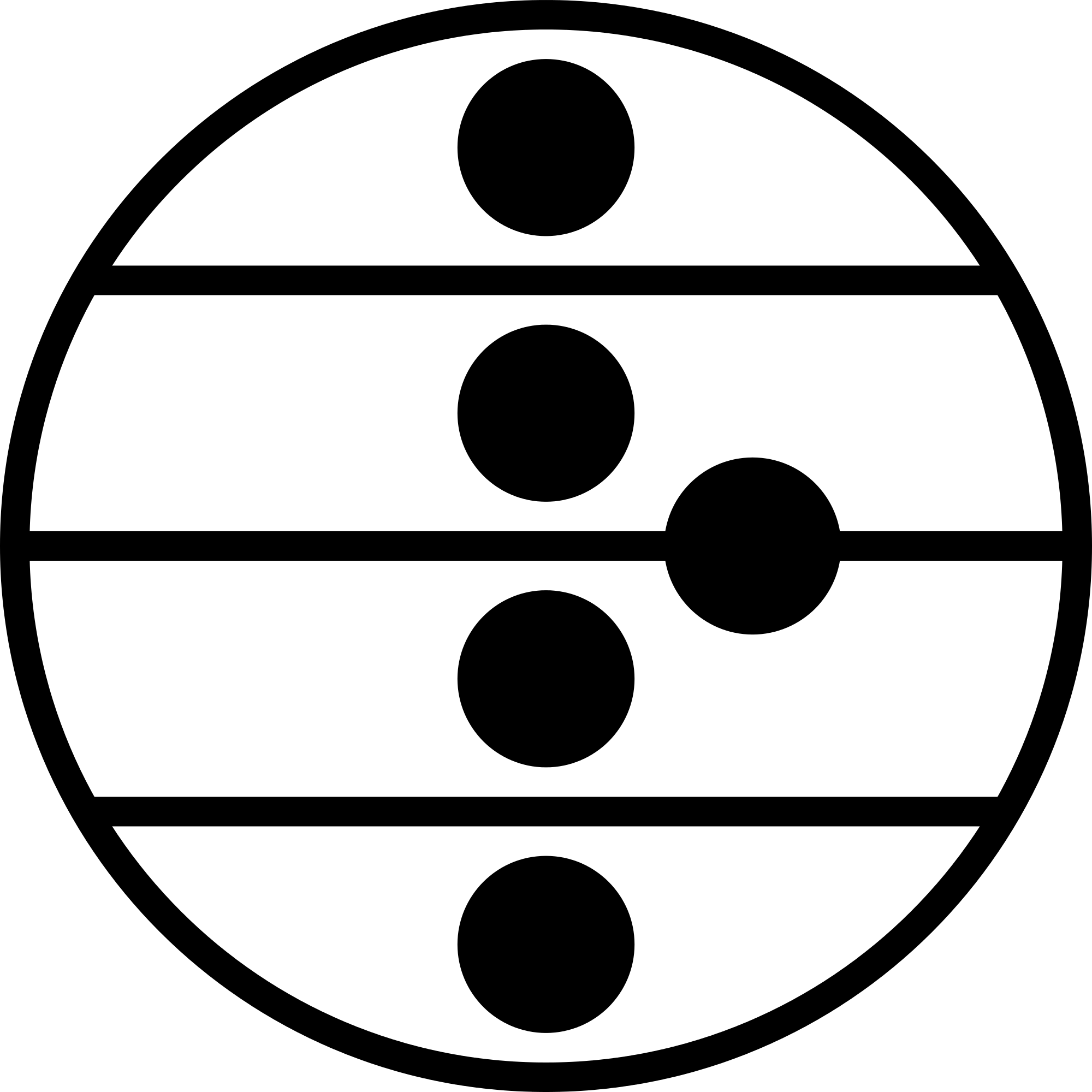 Open - Round Black Grid Mirror (2000x2000)