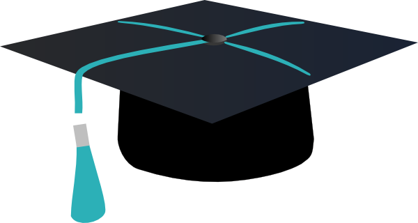 Clip Art, Certificate - Graduation Cap Vector Blue (600x320)