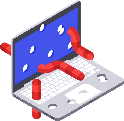Worm Clipart Computer Worm - Computer Worm Png (410x400)