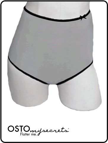 Full Coverage Panty Grey / Microfiber - Microfiber (385x500)