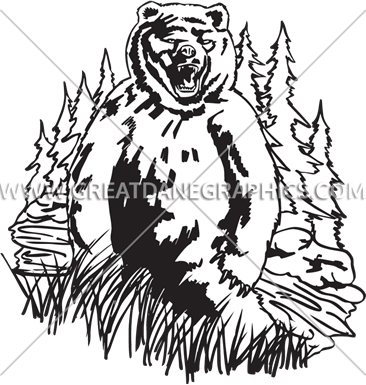 Wildlife Bear - Cartoon (366x385)