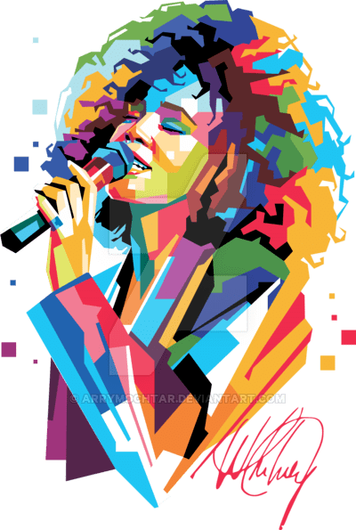 Whitney Houston Pop Art (400x595)