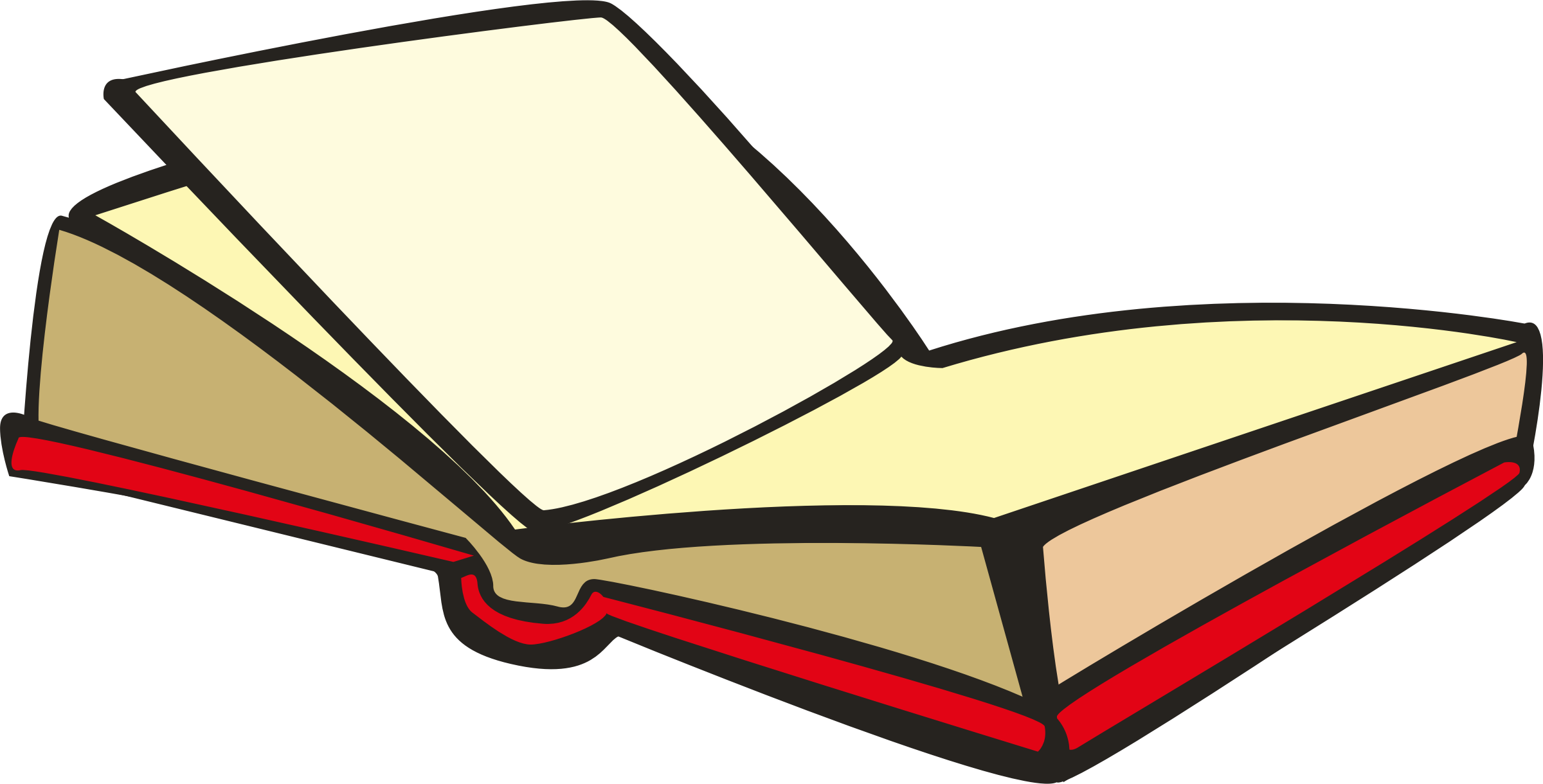 Big Image - Open Book Clip Art (2400x1220)