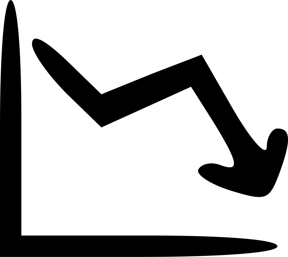 Graph Line Down Comments - Graph Arrow Down Png (980x872)