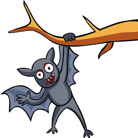 Bat Clipart Tree - Cartoon (600x630)