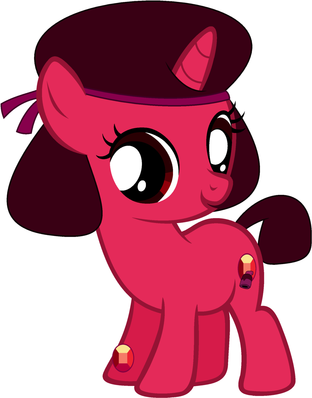 Ra1nb0wk1tty, Ponified, Pony, Ruby , Safe, Simple Background, - Ruby Steven Universe Update (1024x1305)