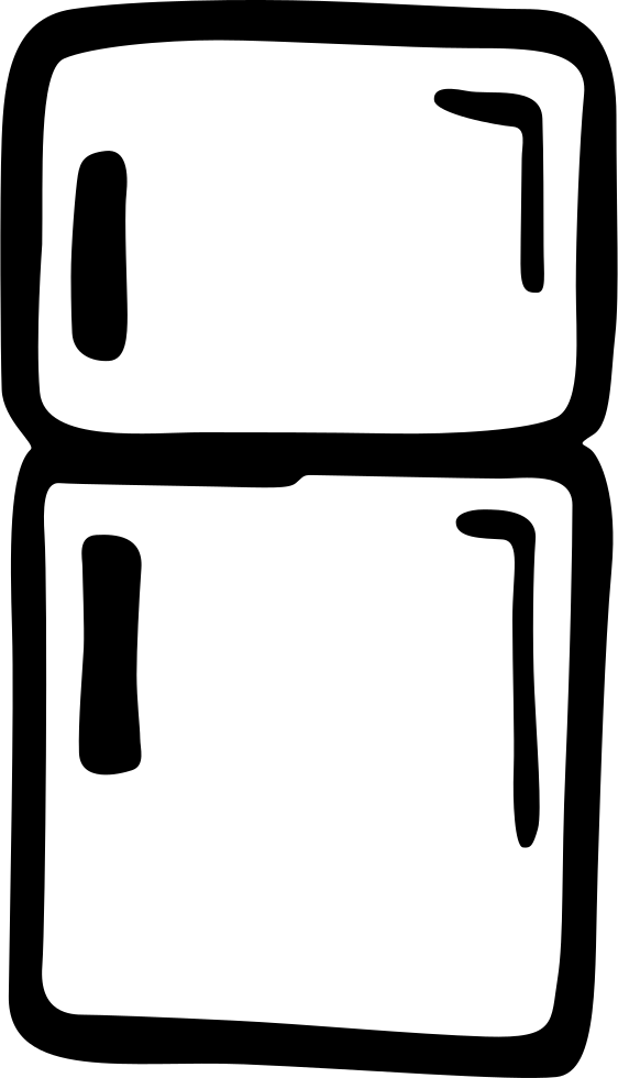 Refrigerator Hand Drawn Kitchen Tool Comments - Kitchen Utensil (562x980)