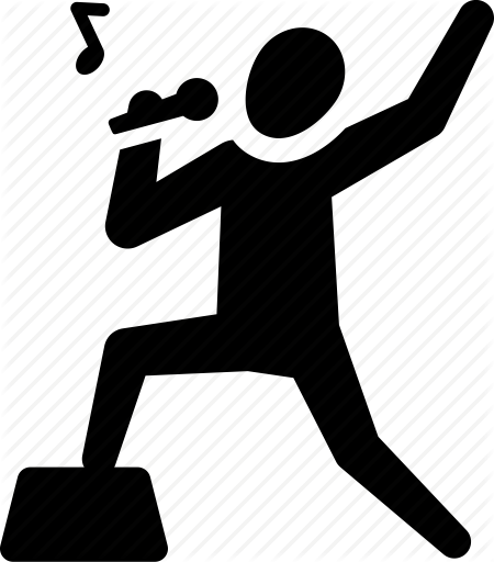 Singing Clipart Rock Singer - Singing (450x512)