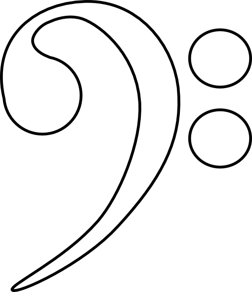Bass Clef Coloring Page (510x590)