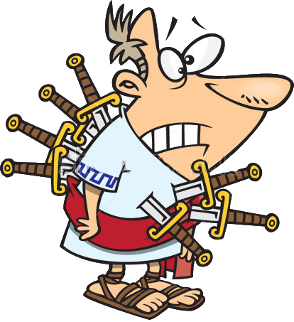 15 Ides - Julius Caesar Death Cartoon (414x453)