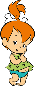 Meet Pebbles At Warner Bros - Cartoon (600x748)