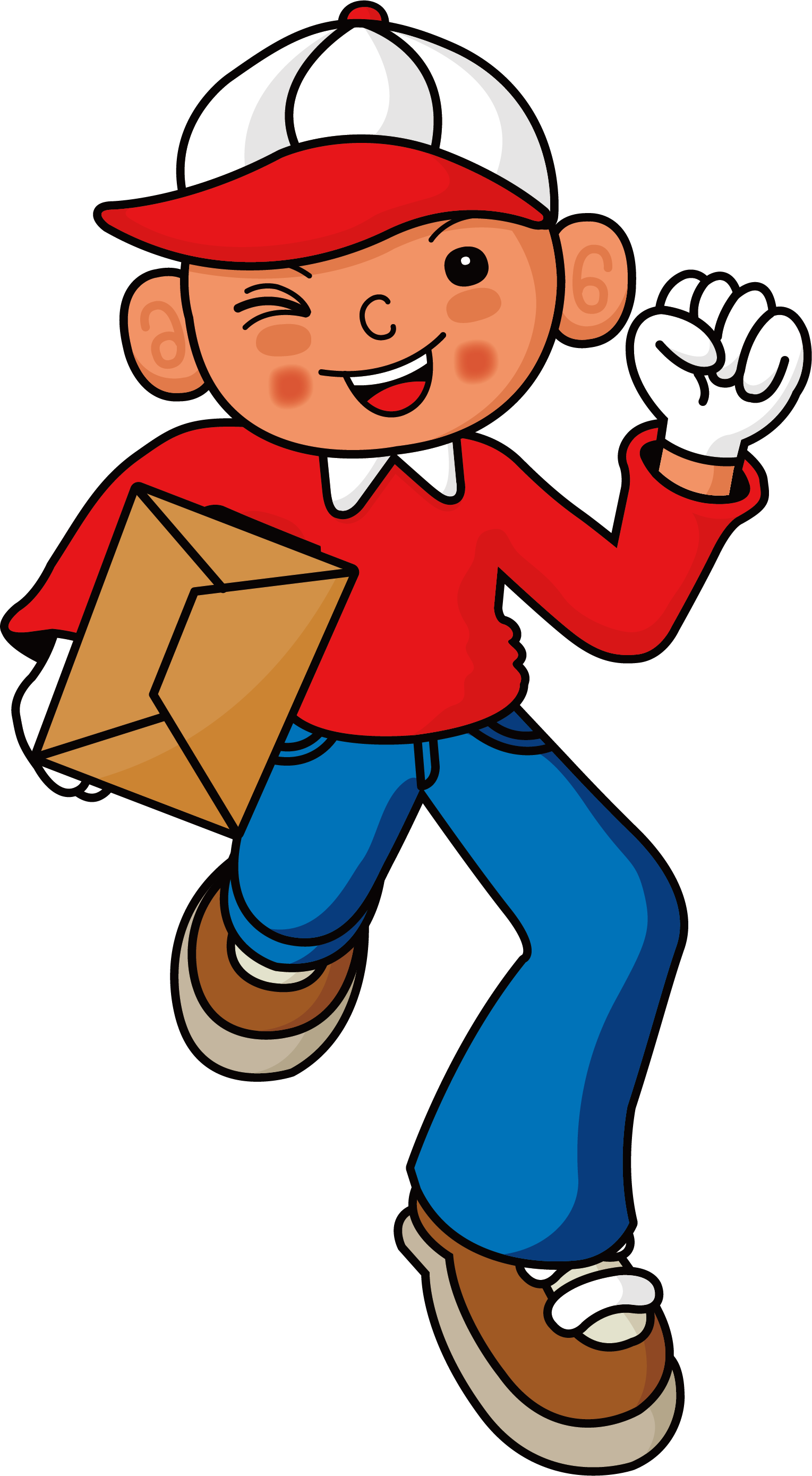 Courier Delivery Mail Logo - People Vector (1529x2778)