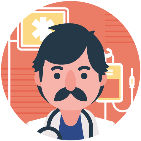 Flat Doctor Cartoon Png Image - Doctor Cartoon Png (512x512)