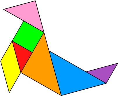 Math - Sea Lion Tangram (420x420)