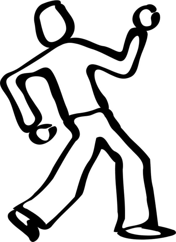 Break Dance Lineart - Dancing Clip Art (600x822)
