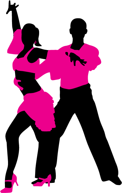 Ballroom Night - Salsa Dancer Logo (612x792)