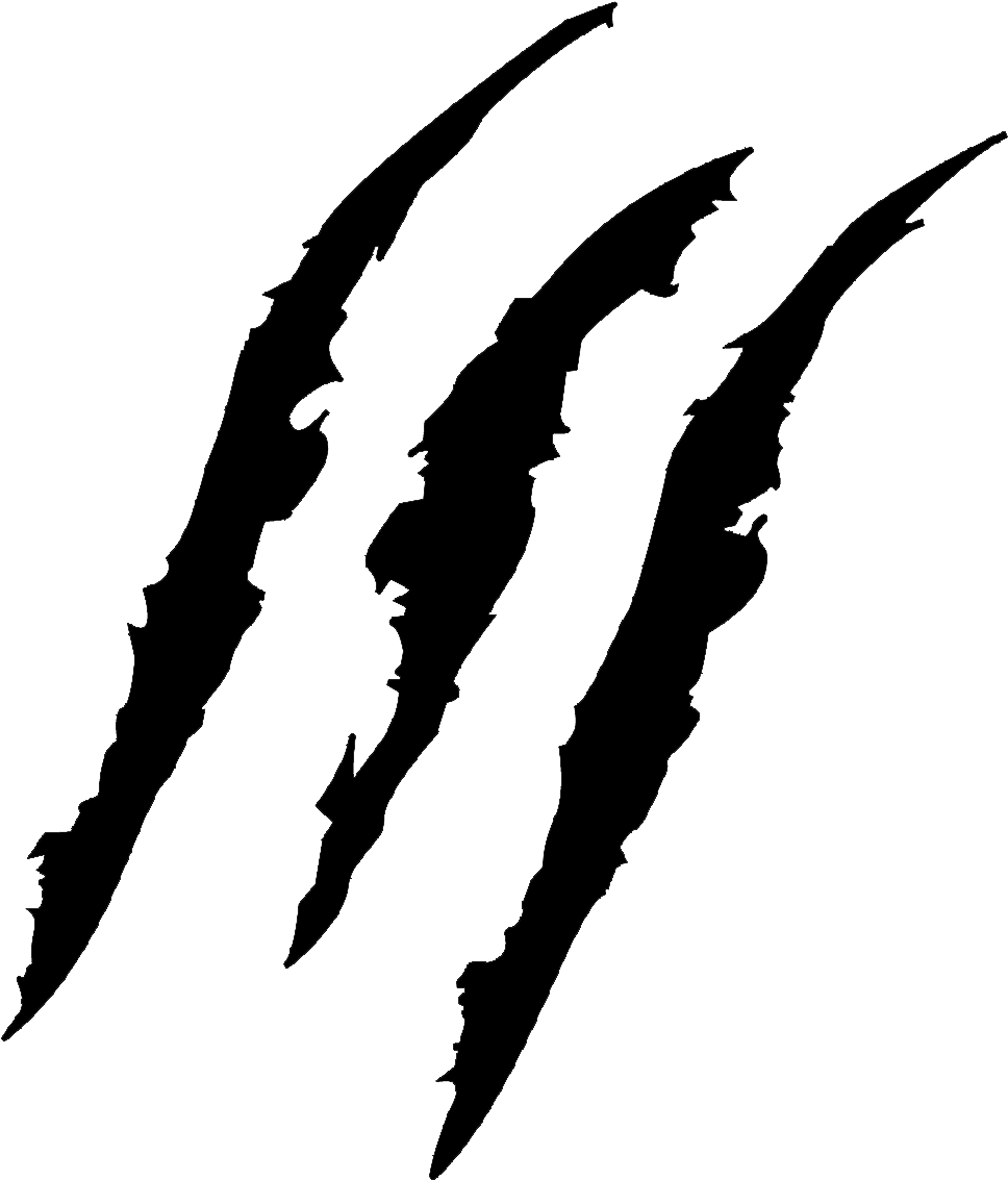 Tiger Claw Bear Cat Clip Art - Claw Scratch (971x1155)