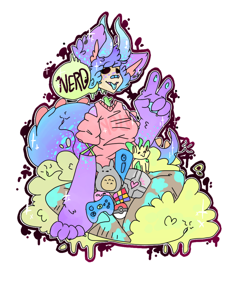 Ha Nerd By Phycebite - Cartoon (816x979)