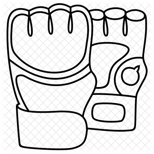 Leather Icon - Ufc Gloves Drawing (512x512)