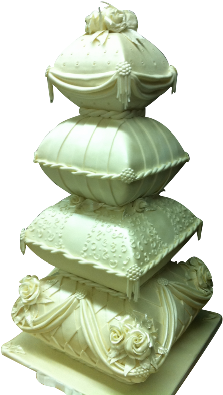 Pillow Wedding Cake - Royal Icing (600x803)
