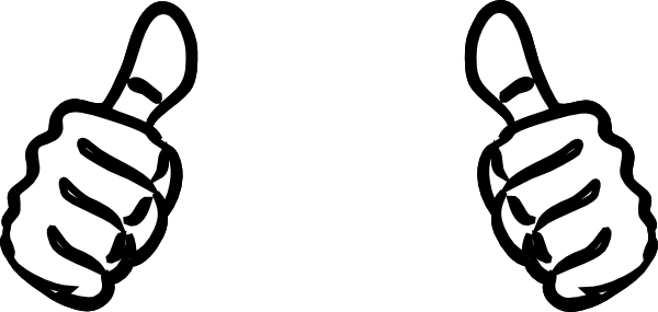 Two Thumb Up - Two Thumbs Up Vector (600x285)