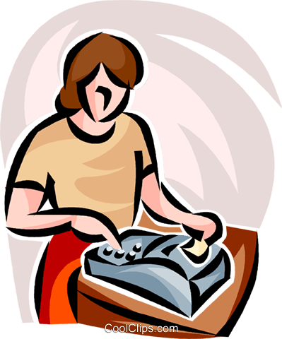 Accountant With Adding Machine Royalty Free Vector - Accountant With Adding Machine Royalty Free Vector (399x480)