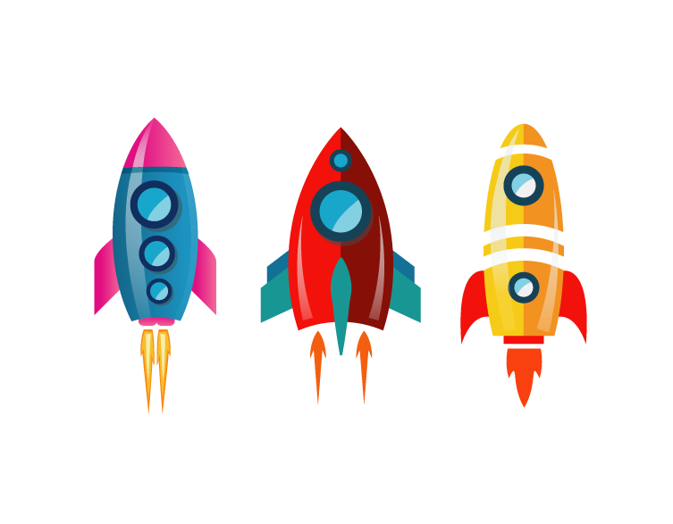 Outer Space Spacecraft Rocket Spaceship Flight - E-graphic Design Inc Space Rocket And Stars Wall Decal (753x587)