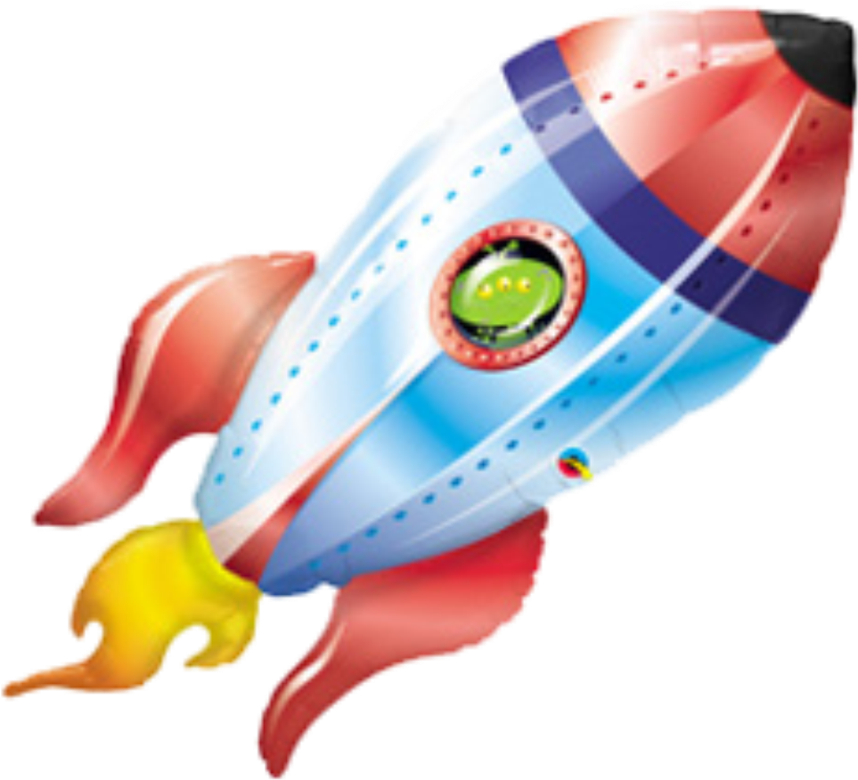 Balloon Spacecraft Outer Space Rocket Alien - 40" Alien Space Ship Helium Shape (1042x1083)