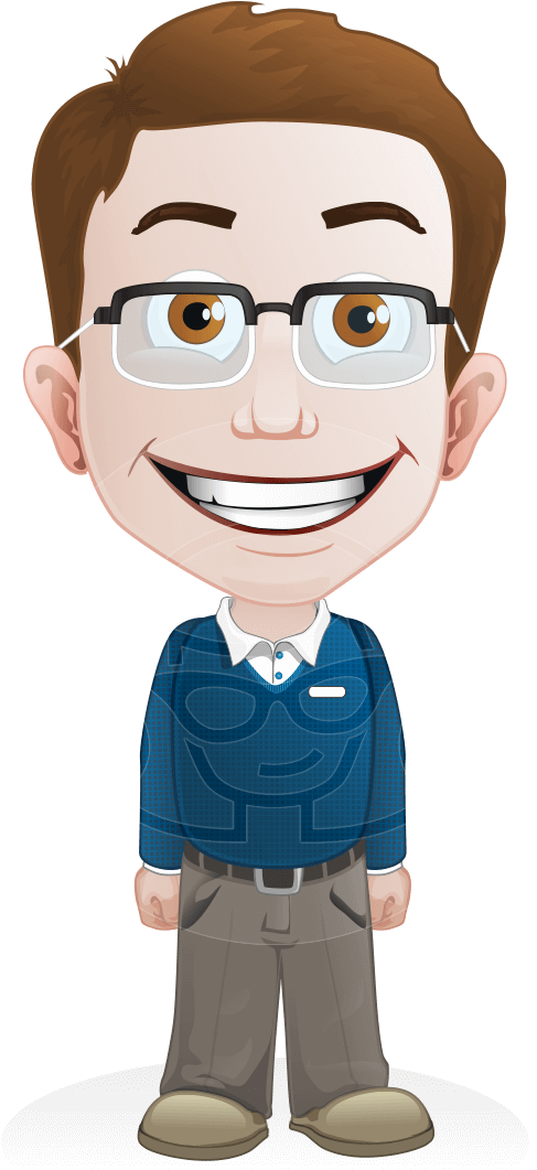 Vector Smart Student Character - Vector Smart Student Character (565x1060)