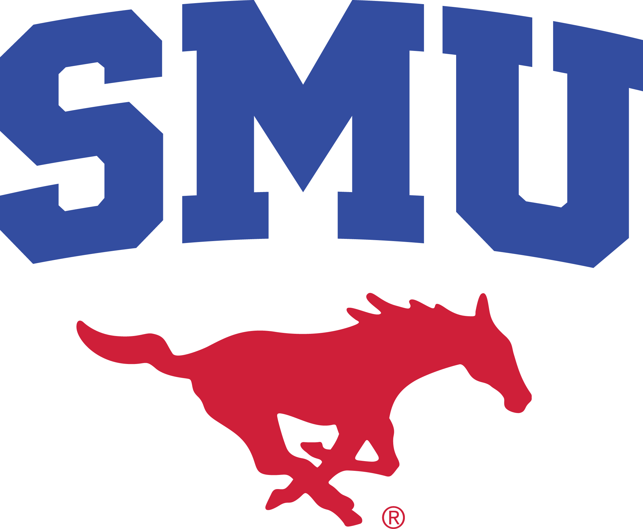 Red And Blue - Smu Mustangs (2044x1683)