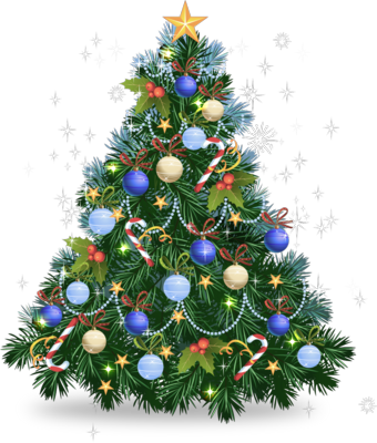 Christmas Tree Psd - Новый Год Елка Пнг (340x400)