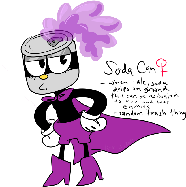 Soda Can [cupheadsona] By Kyrisuz - Cartoon (651x684)