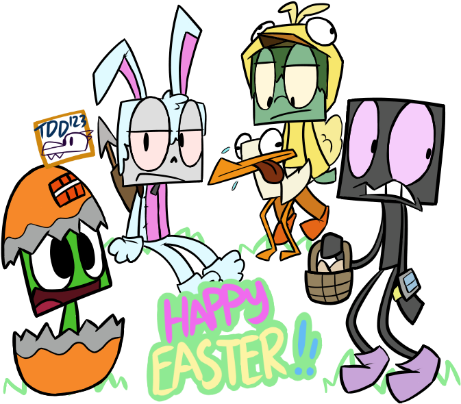 Happy Late Easter By Thedrawingdino123 - Easter (700x600)