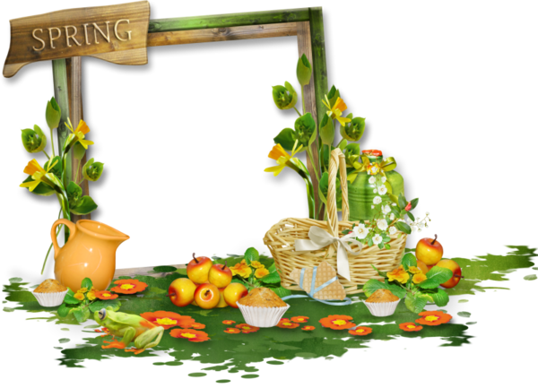 Spring Picture Frame Png (600x433)