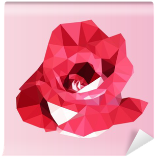 Polygonal Red Rose - Triangle (400x400)
