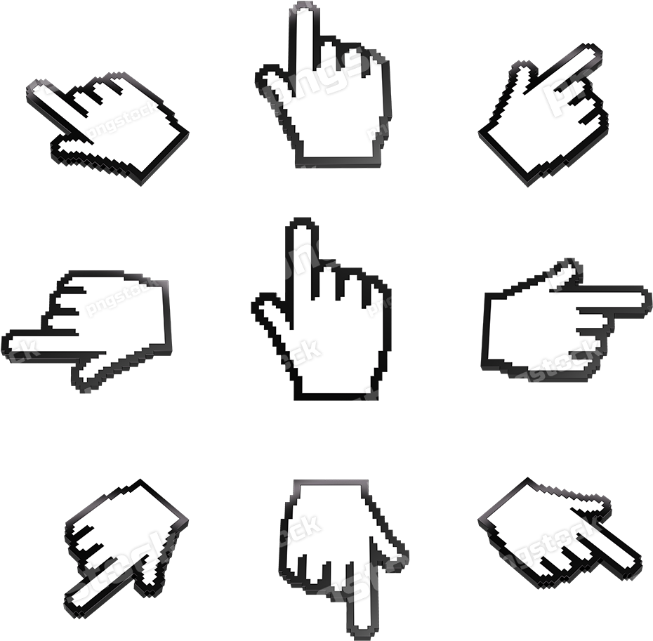 Mac Mouse Cursor Hand Clipart - Computer Mouse (1000x1000)