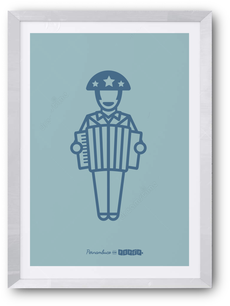 Poster Sanfoneiro - Cartoon (1063x1063)