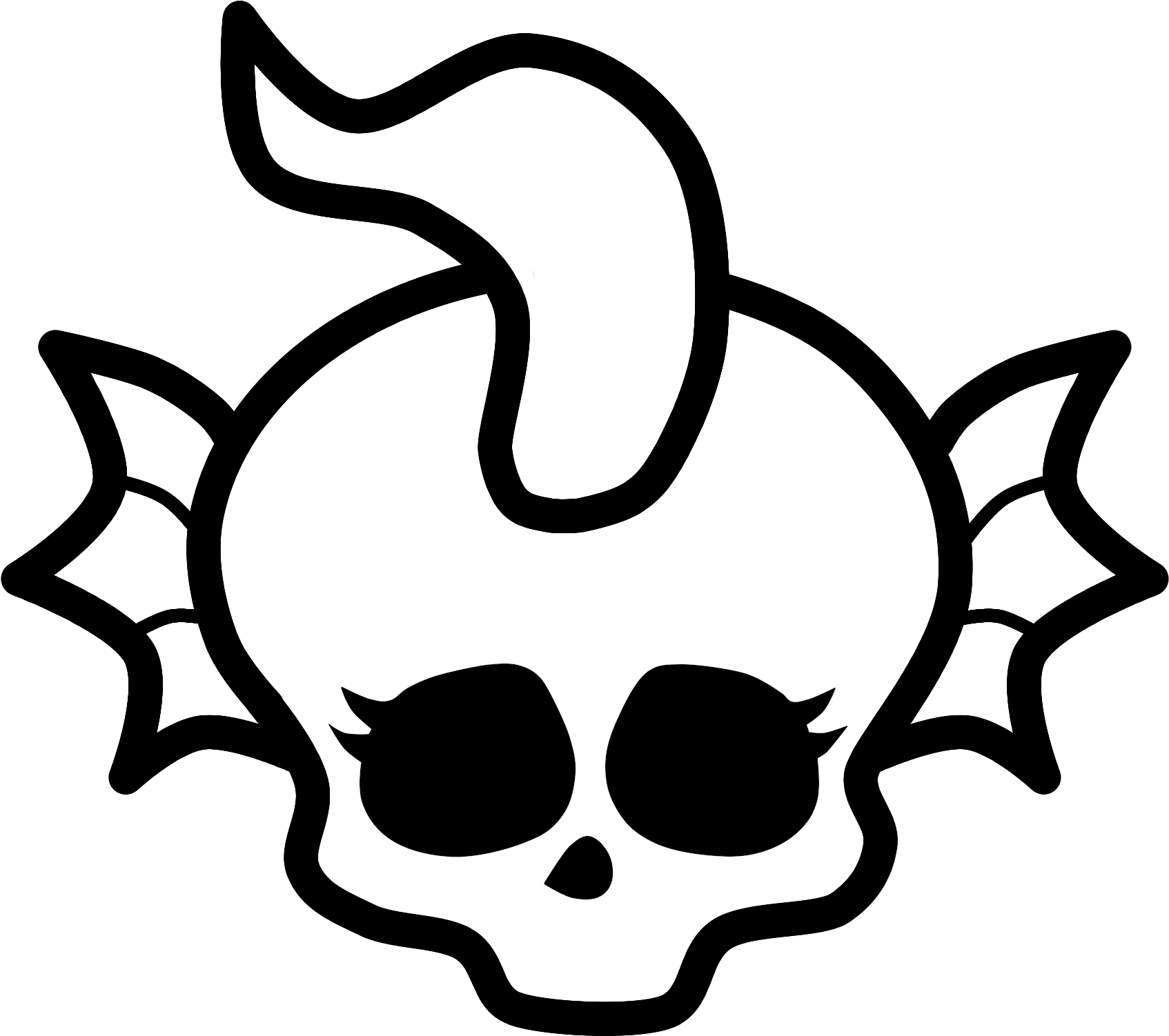 Monster High Skull Coloring Pages (1811x1657)