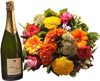 Bouquet With Champagne - Interflora (335x450)