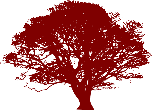 Black And White Tree Clipart (600x436)