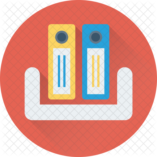 File Folders Icon - Circle (512x512)