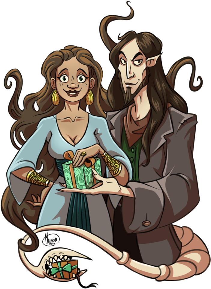 Double Present - Cartoon (752x1063)