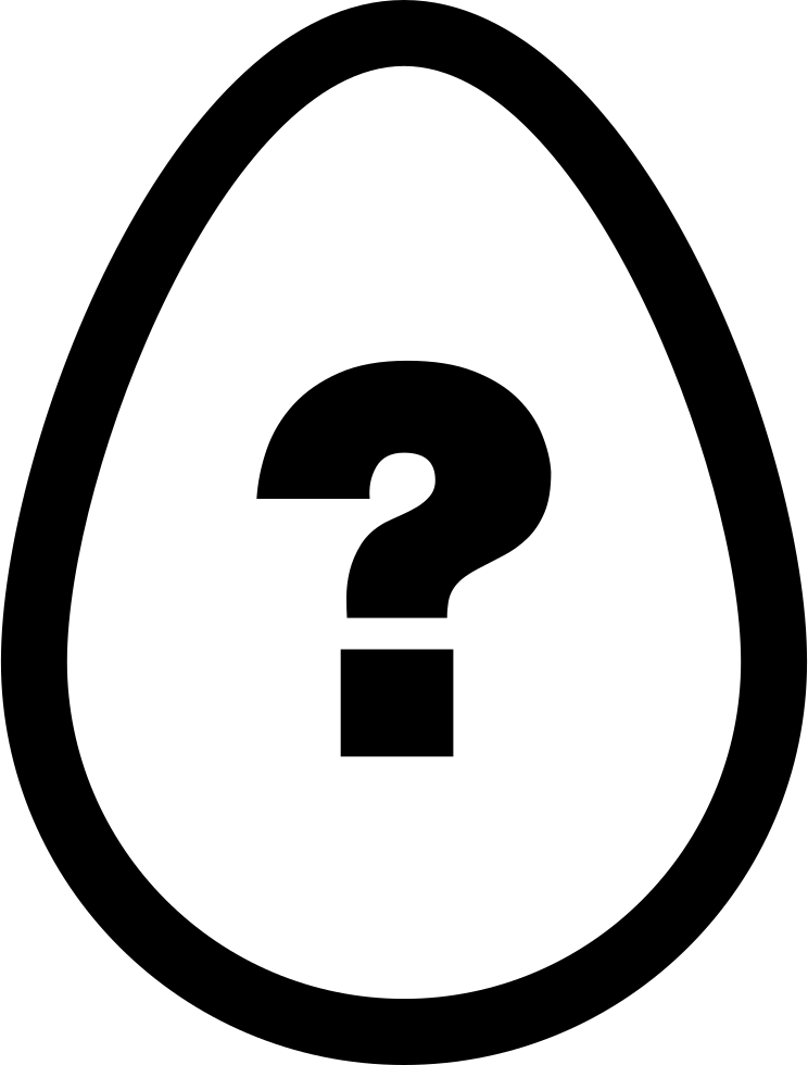 Egg Outline With Question Sign Inside Comments - U In Circle Symbol (744x980)