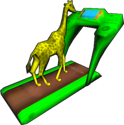 Giraffe On Treadmill - Giraffe On Treadmill (430x442)