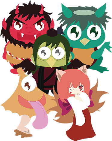 Japanes Ghost Chibi - Cartoon (374x480)